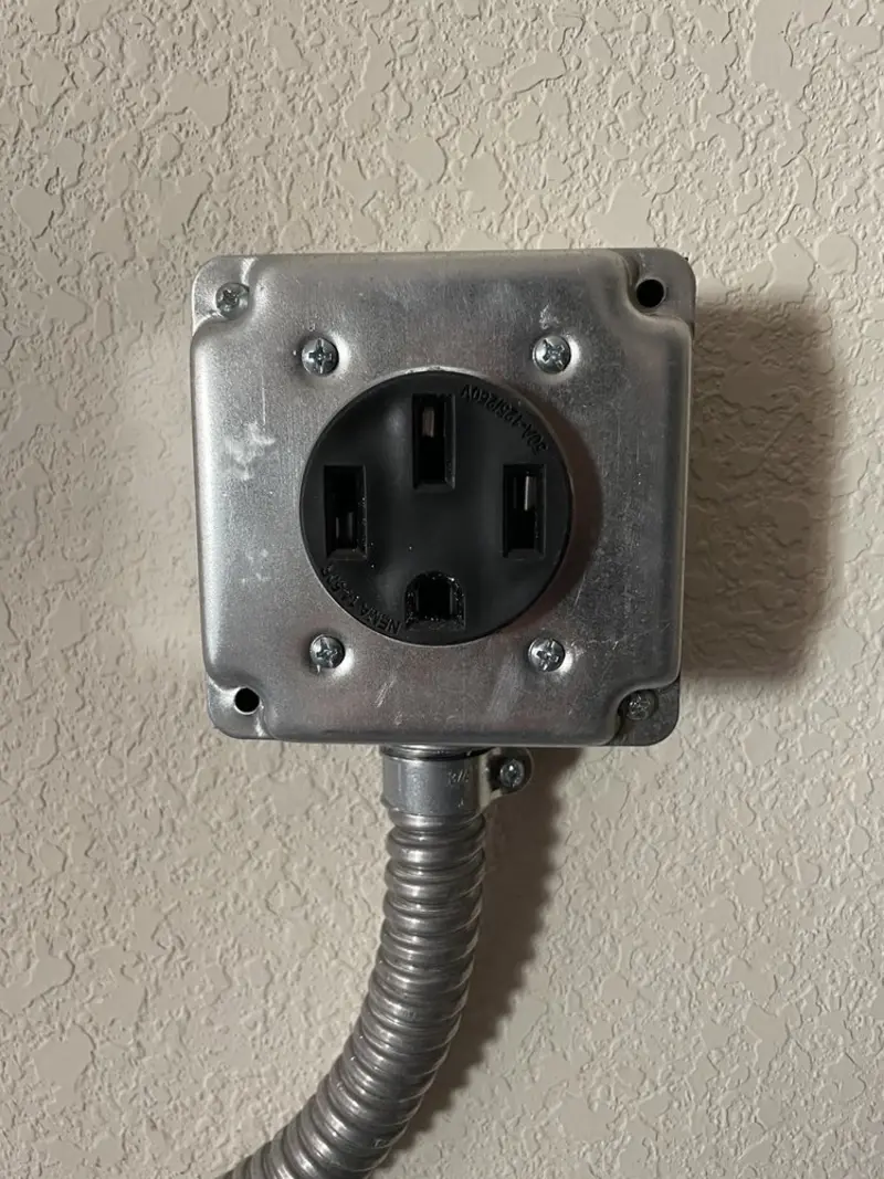 NEMA 14-50 outlet installed for Smart Home Electrical in Weatherford